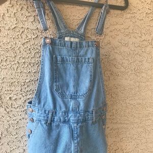 Forever 21 denim overall skirt size small